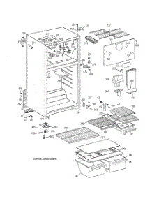 02 - Cabinet parts for Ge Refrigerator CTG16EAACRWH from AppliancePartsPros.com