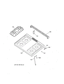02 - Cooktop parts for Ge Range RGB501PPA1WH from AppliancePartsPros.com
