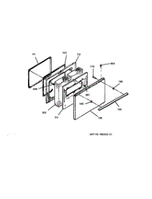 04 - Door parts for Ge Range RB754Y2AD from AppliancePartsPros.com