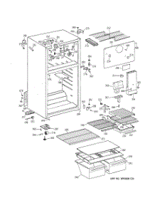 02 - Cabinet parts for Ge Refrigerator MTG16EABDRWH from AppliancePartsPros.com