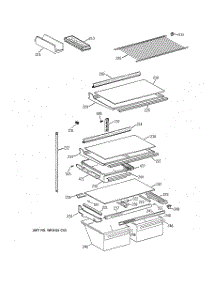 04 - Shelf Parts parts for Ge Refrigerator CTG21GABGRWW from AppliancePartsPros.com