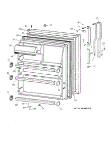 02 - Fresh Food Door parts for Ge Refrigerator CTT21GABGRWW from AppliancePartsPros.com