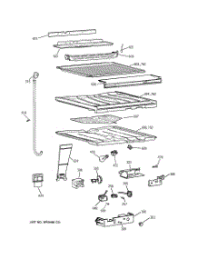 05 - Compartment Separator parts for Ge Refrigerator CTT21GABGRAA from AppliancePartsPros.com