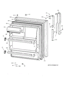 02 - Fresh Food Door parts for Ge Refrigerator CTX18BABBRWW from AppliancePartsPros.com