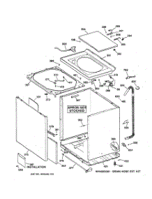 02 - Cabinet, Cover & Front Panel parts for Ge Washer VISR208DTAWW from AppliancePartsPros.com