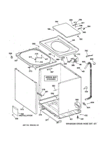 02 - Cabinet, Cover & Front Panel parts for Ge Washer VVSR1040V0WW from AppliancePartsPros.com