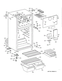 02 - Cabinet parts for Ge Refrigerator MTG14EABDRWH from AppliancePartsPros.com