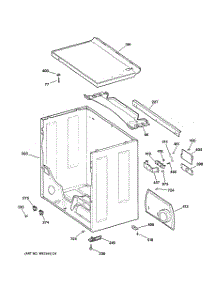 02 - Cabinet & Top parts for Ge Dryer NJLR473EV0AA from AppliancePartsPros.com