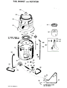 02 - Tub, Basket And Agitator parts for Ge Washer WWA8340VCL from AppliancePartsPros.com