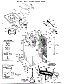 03 - Cabinet And Suspension Asm. parts for Ge Washer WWA8344VCL from AppliancePartsPros.com
