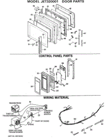 02 - Door Parts parts for Ge Microwave JET320001 from AppliancePartsPros.com
