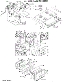 02 - Section2 parts for Ge Range JGHP66GEH2 from AppliancePartsPros.com