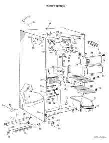 02 - Freezer Section parts for Ge Refrigerator TFX19LHF from AppliancePartsPros.com