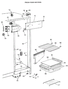 03 - Fresh Food Section parts for Ge Refrigerator TFX19LHF from AppliancePartsPros.com