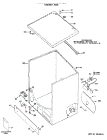 02 - Cabinet Asm. parts for Ge Dryer DDC6000MBL from AppliancePartsPros.com