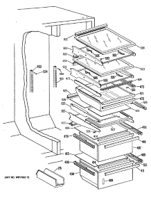 04 - Section4 parts for Ge Refrigerator TFHW22RRAWH from AppliancePartsPros.com