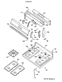 02 - Cooktop parts for Ge Range JGBS23GEV3AD from AppliancePartsPros.com