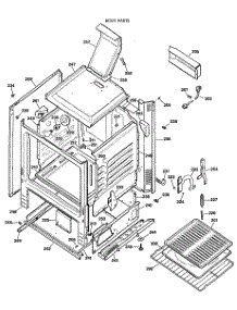 03 - Body Parts parts for Ge Range JGBS23GEV3AD from AppliancePartsPros.com