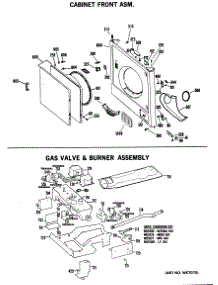 02 - Cabinet Front Asm. parts for Ge Dryer DLL2880ABC from AppliancePartsPros.com