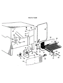 05 - Back View parts for Ge Refrigerator CSF22MBB from AppliancePartsPros.com