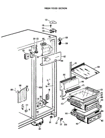 04 - Fresh Food Section parts for Ge Refrigerator CSF22MBS from AppliancePartsPros.com