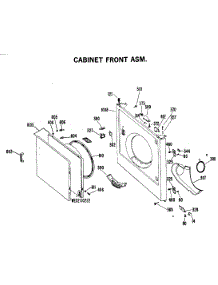 02 - Cabinet Front Asm. parts for Ge Dryer DLB2880BAC from AppliancePartsPros.com