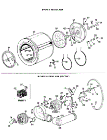 03 - Drum & Heater Asm. parts for Ge Dryer DLB1250BAL from AppliancePartsPros.com