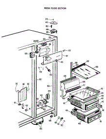 02 - Fresh Food Section parts for Ge Refrigerator CSF24DBG from AppliancePartsPros.com