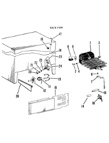 05 - Back View parts for Ge Refrigerator CSF24KMB from AppliancePartsPros.com
