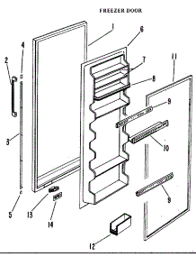 02 - Freezer Door parts for Ge Refrigerator CSF24ELB from AppliancePartsPros.com