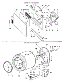 03 - Cabinet Front Assembly parts for Ge Dryer DLB2880DAL from AppliancePartsPros.com