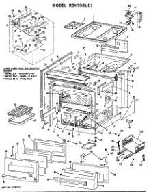 02 - Section2 parts for Ge Range RGH558U01 from AppliancePartsPros.com