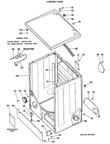 02 - Cabinet Asm parts for Ge Dryer DLL2880DBL from AppliancePartsPros.com