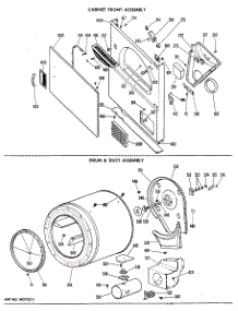 03 - Cabinet Front Assembly parts for Ge Dryer DLL2880DBL from AppliancePartsPros.com