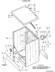 02 - Cabinet Asm. parts for Ge Dryer DLB2880DCL from AppliancePartsPros.com