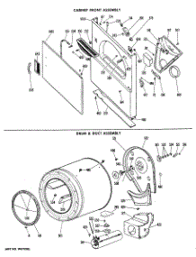 03 - Cabinet Front Assembly parts for Ge Dryer DLB2880DCL from AppliancePartsPros.com
