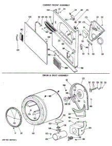 03 - Cabinet Front Assembly parts for Ge Dryer DLL2880DCL from AppliancePartsPros.com