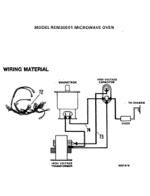 02 - Wiring Material parts for Ge Microwave REM30E01 from AppliancePartsPros.com