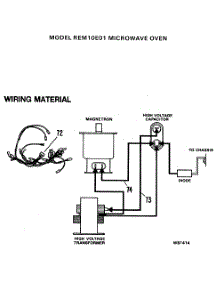 02 - Wiring Material parts for Ge Microwave REM10E01 from AppliancePartsPros.com