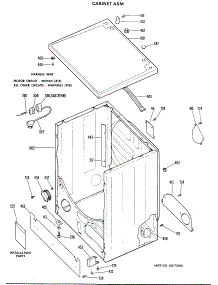 02 - Cabinet Asm parts for Ge Dryer DLL2880DJL from AppliancePartsPros.com