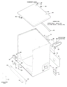 02 - Cabinet Asm. parts for Ge Dryer DLL1550BFL from AppliancePartsPros.com