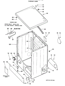 02 - Cabinet Asm. parts for Ge Dryer DLL2880DKL from AppliancePartsPros.com