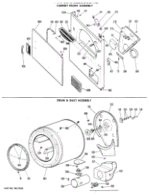03 - Cabinet Front Assembly parts for Ge Dryer DLL2880DKL from AppliancePartsPros.com