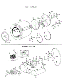 05 - Drum & Heater Asm. parts for Ge Dryer DLB1550BDL from AppliancePartsPros.com