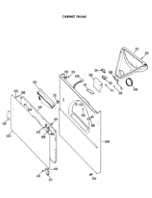 03 - Cabinet Front parts for Ge Dryer DLB2450BDL from AppliancePartsPros.com