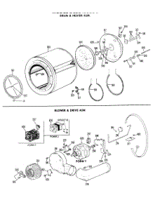 04 - Drum & Heater Asm. parts for Ge Dryer DLB2450BDL from AppliancePartsPros.com