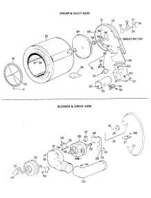 03 - Drum & Duct Asm. parts for Ge Dryer DLL2450BGL from AppliancePartsPros.com