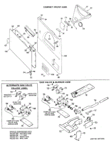 04 - Cabinet Front Asm. parts for Ge Dryer DLL2450BGL from AppliancePartsPros.com