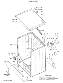 02 - Cabinet Asm. parts for Ge Dryer DLB2880DEL from AppliancePartsPros.com