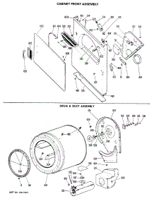 03 - Cabinet Front Assembly parts for Ge Dryer DLB2880DEL from AppliancePartsPros.com